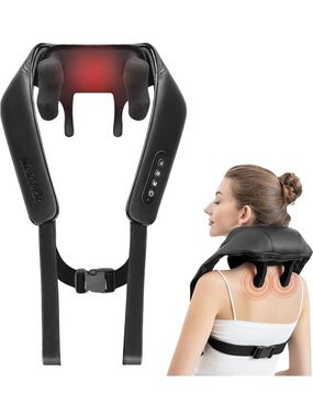 NEKTECK Shiatsu Neck & Shoulder Massager - Cordless Black